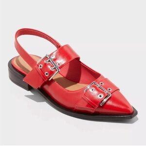 Wild Fable Red Buckle Flats
